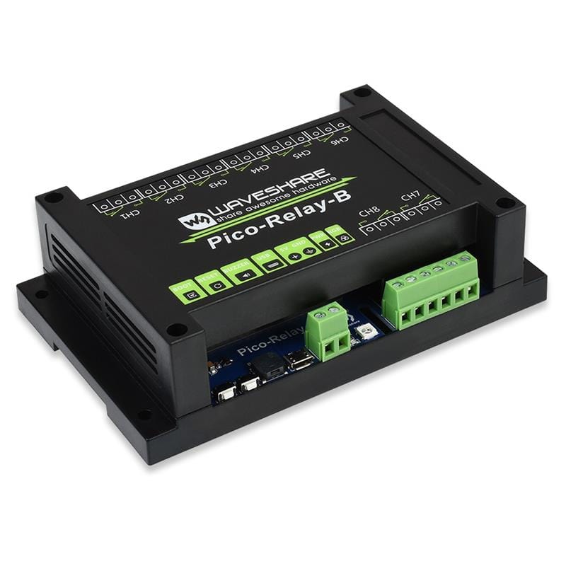 Industrial 8-Channel Relay Module for Raspberry Pi Pico by Waveshare - The Pi Hut