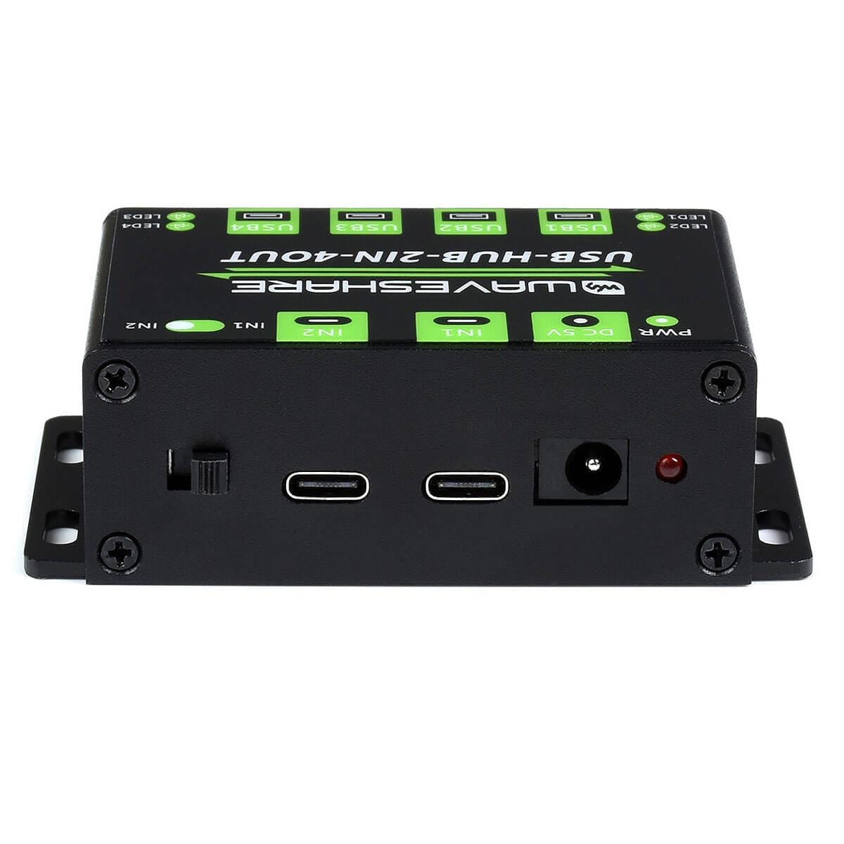 Industrial Grade Dual-Host USB Hub (4x USB 2.0) by Waveshare - The Pi Hut