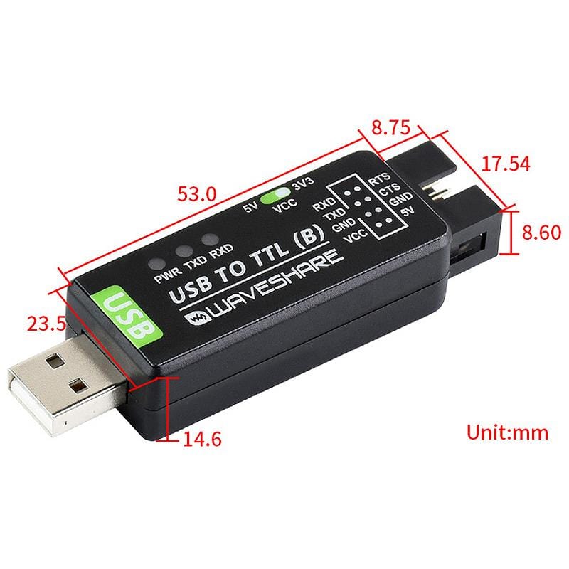 Industrial USB to TTL Converter (CH343G) by Waveshare - The Pi Hut