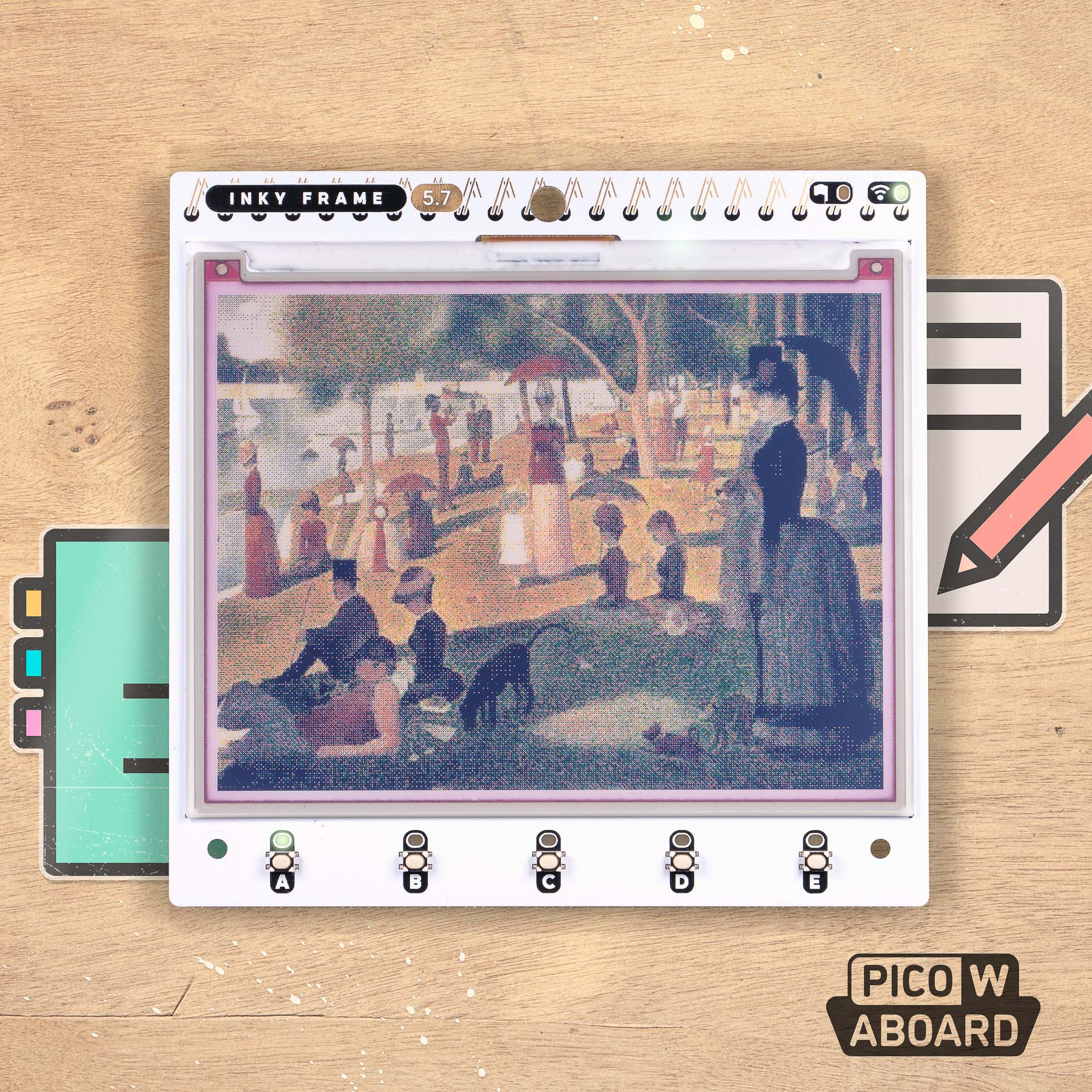 Inky Frame 5.7" (Pico W Aboard) by Pimoroni - The Pi Hut