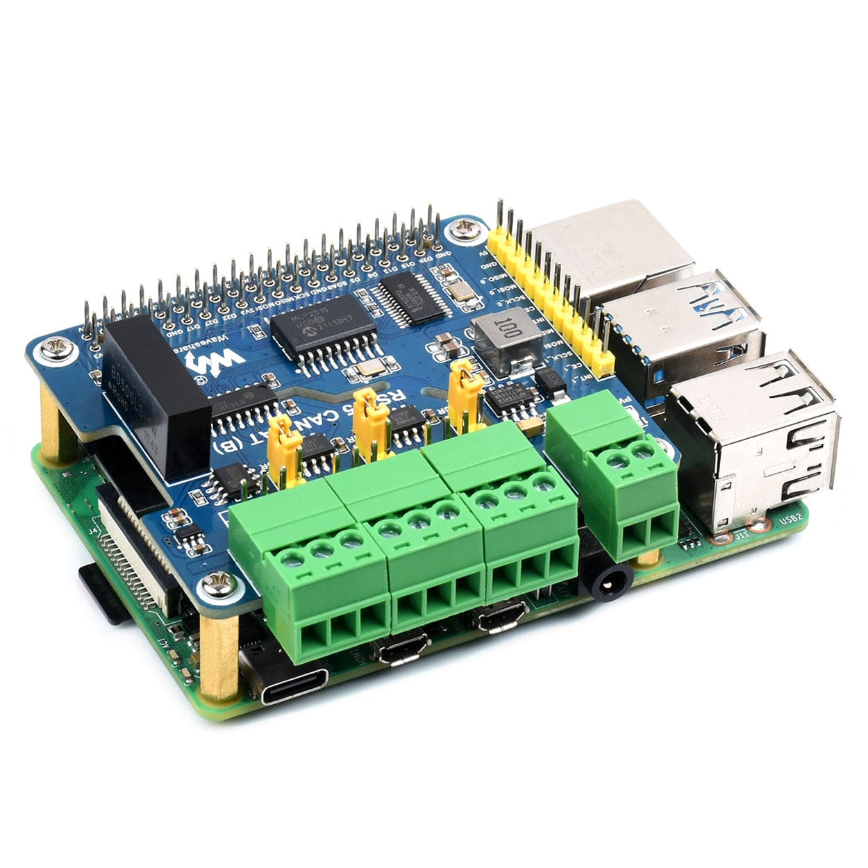 Isolated RS485 CAN HAT (B) For Raspberry Pi by Waveshare - The Pi Hut