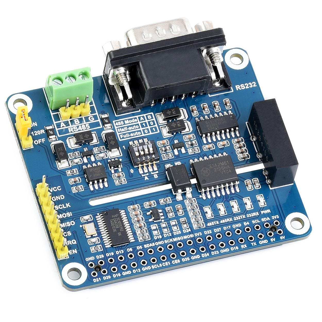 Isolated RS485 RS232 HAT for Raspberry Pi by Waveshare - The Pi Hut