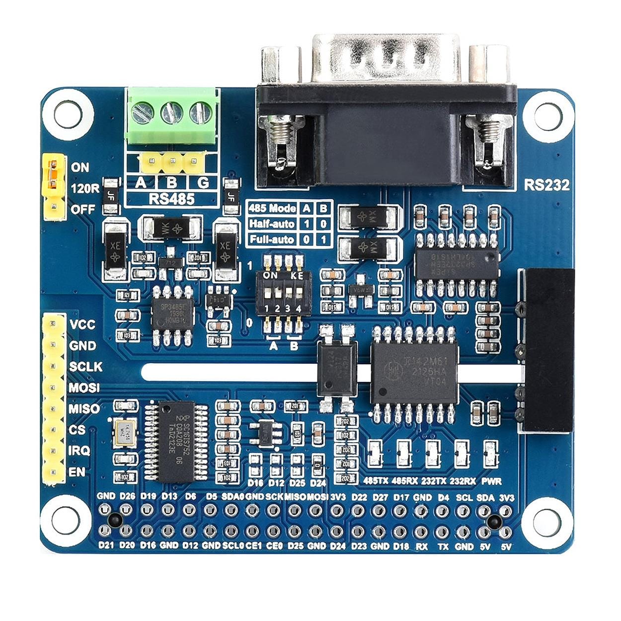 Isolated RS485 RS232 HAT for Raspberry Pi by Waveshare - The Pi Hut