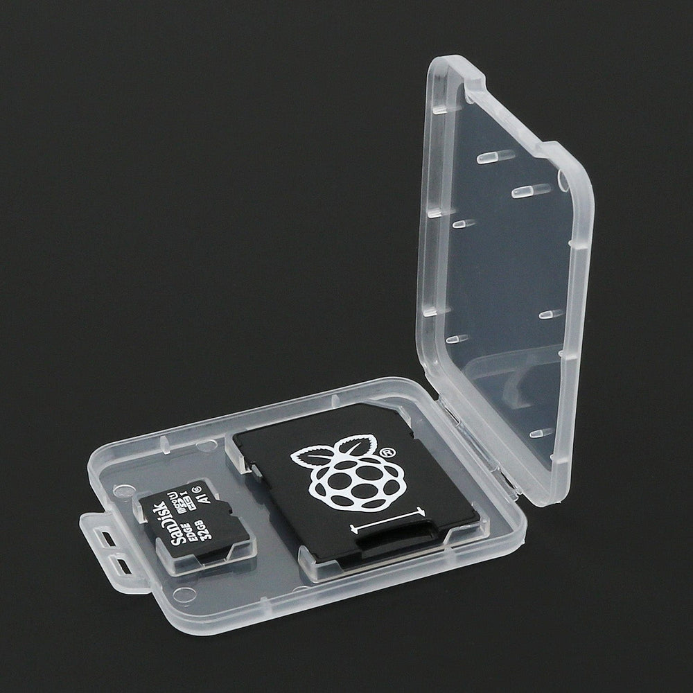 Jewel Cases for MicroSD Cards/SD Adapters (4-pack) by The Pi Hut - The Pi Hut