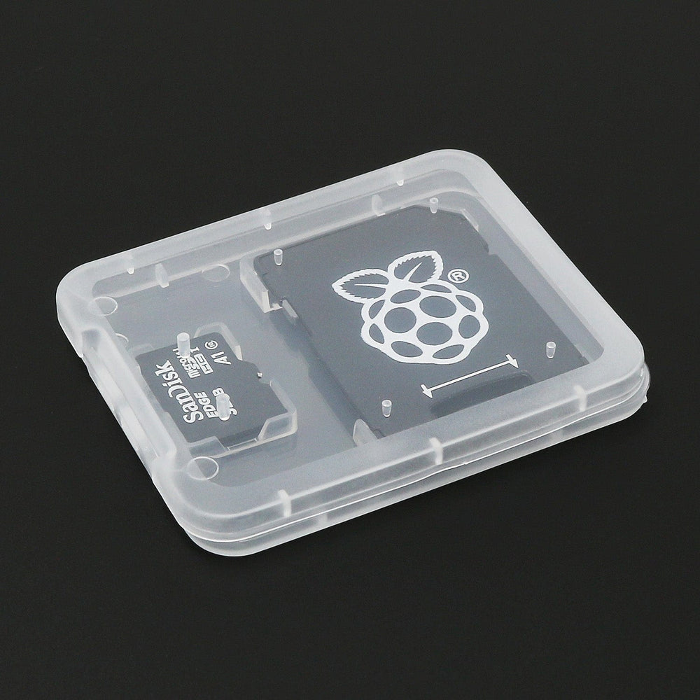 Jewel Cases for MicroSD Cards/SD Adapters (4-pack) by The Pi Hut - The Pi Hut