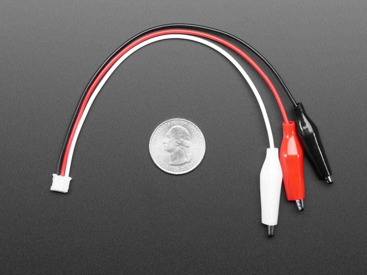 JST PH 3-pin Plug to Color Coded Alligator Clips Cable by The Pi Hut - The Pi Hut