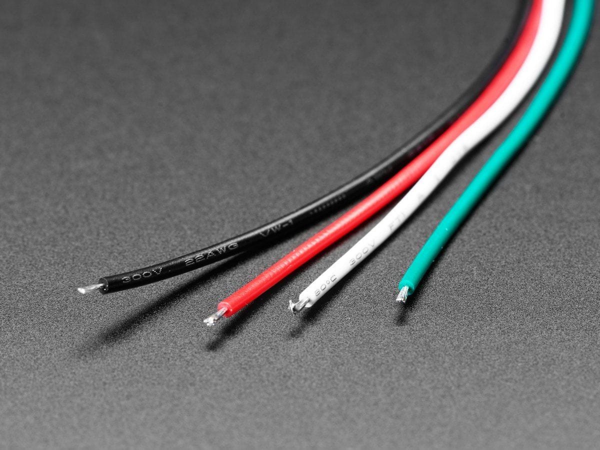 JST PH 4-Pin Socket to Color Coded Cable - 200mm by The Pi Hut - The Pi Hut