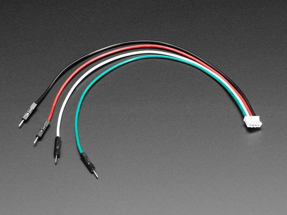 JST PH 4-Pin to Male Header Cable - I2C STEMMA Cable - 200mm by The Pi Hut - The Pi Hut