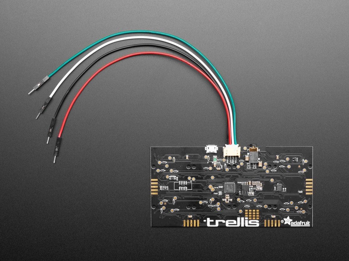 JST PH 4-Pin to Male Header Cable - I2C STEMMA Cable - 200mm by The Pi Hut - The Pi Hut