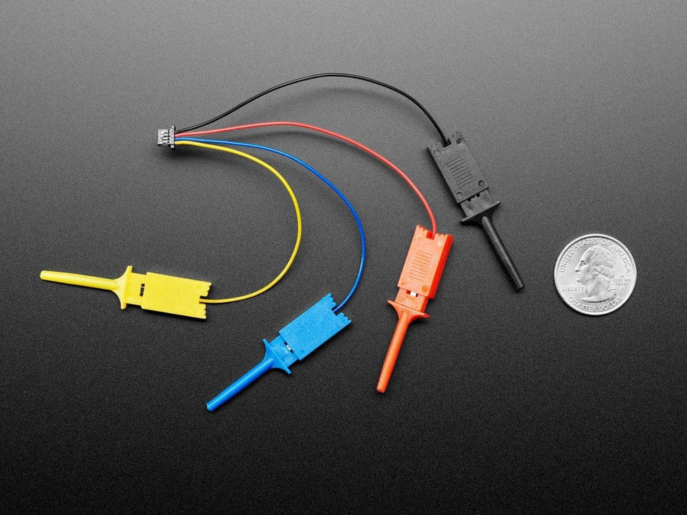 JST-SH 4-pin Cable with Micro SMT Test Hooks (STEMMA QT / Qwiic) by The Pi Hut - The Pi Hut