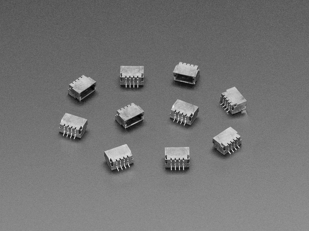 JST SH 4-pin Right Angle Connector (10-pack) (Qwiic Compatible) by The Pi Hut - The Pi Hut