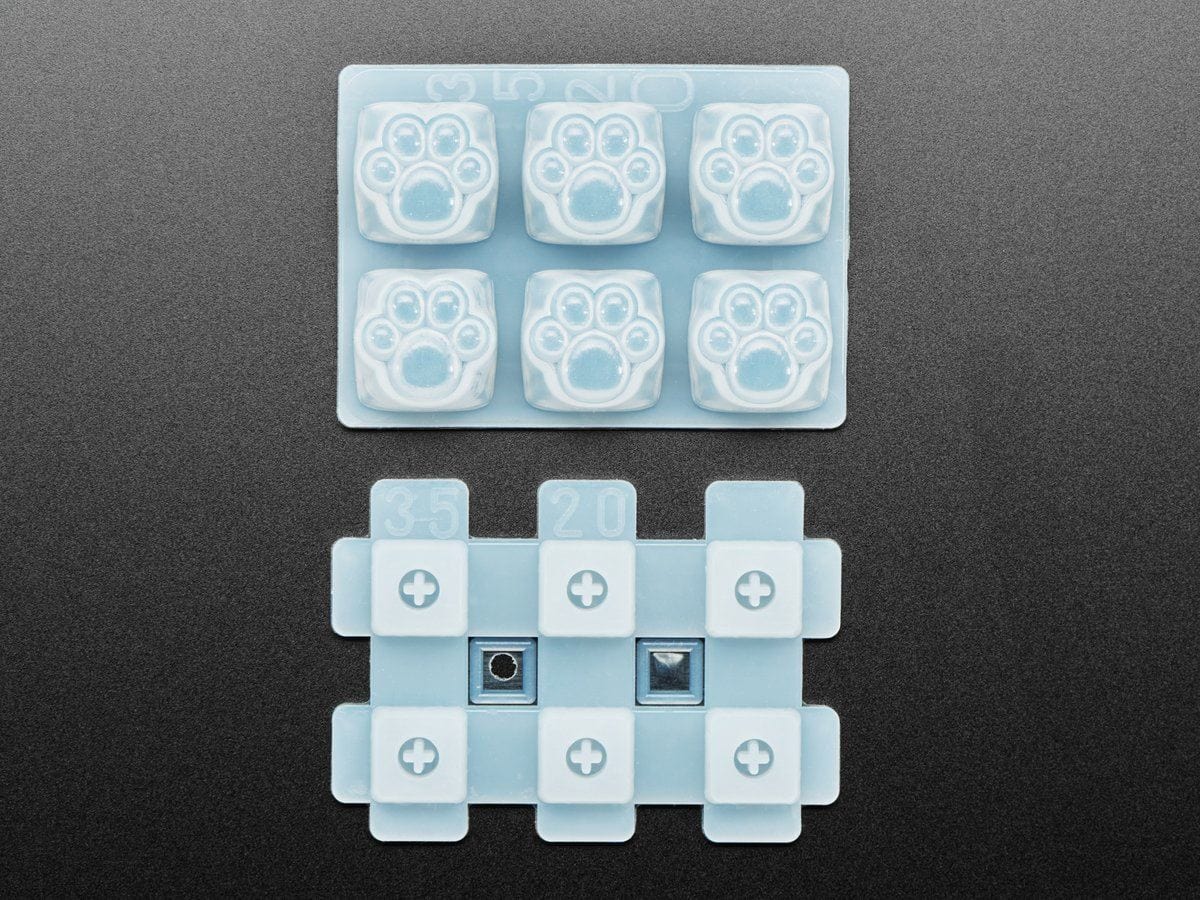Kitty Paw Silicone Keycap Molds - MX Compatible Switches by The Pi Hut - The Pi Hut