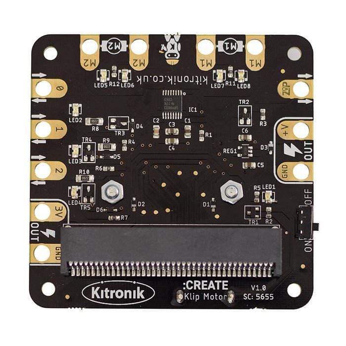 Klip Motor Driver for BBC micro:bit by Kitronik - The Pi Hut
