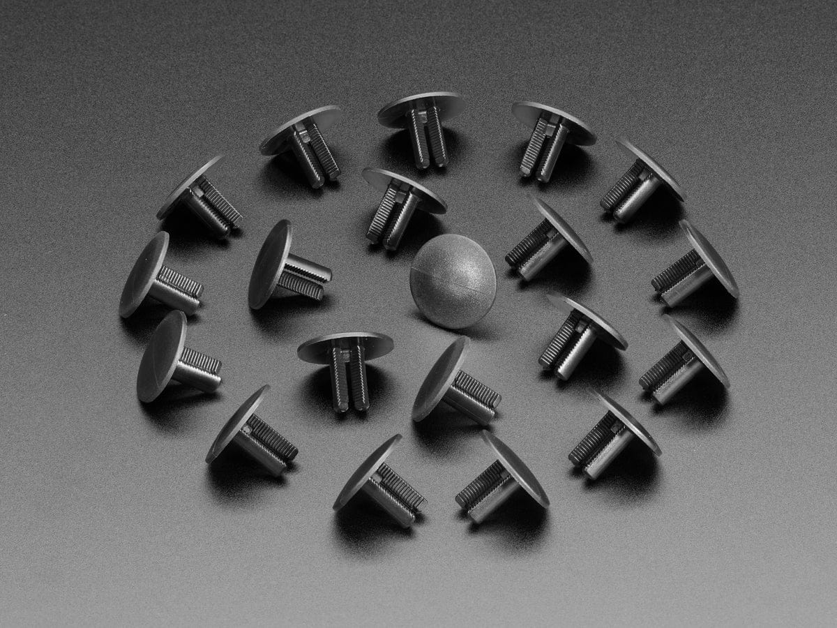 Large Long Plastic Snap Rivets - 13mm to 16mm - 10 pack - The Pi Hut