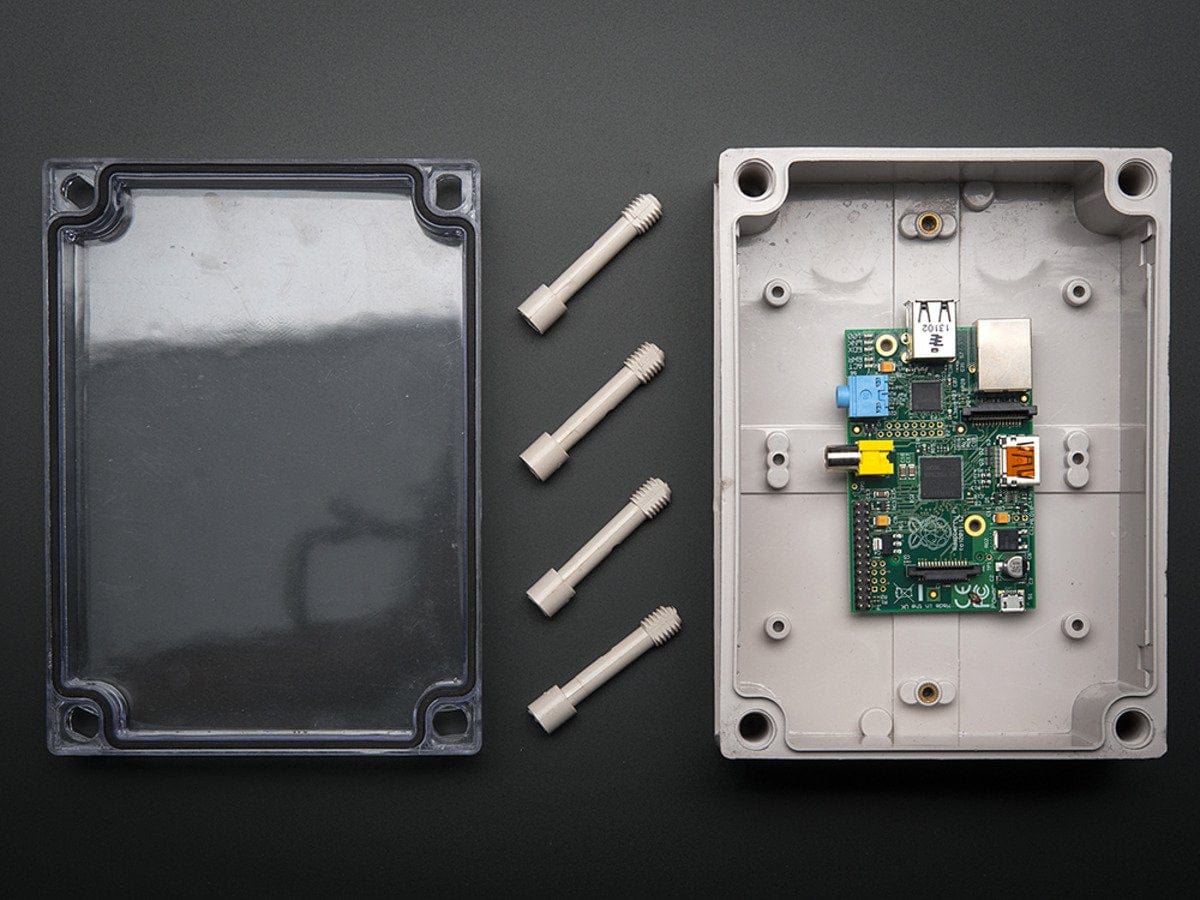 Large Plastic Project Enclosure - Weatherproof with Clear Top by The Pi Hut - The Pi Hut