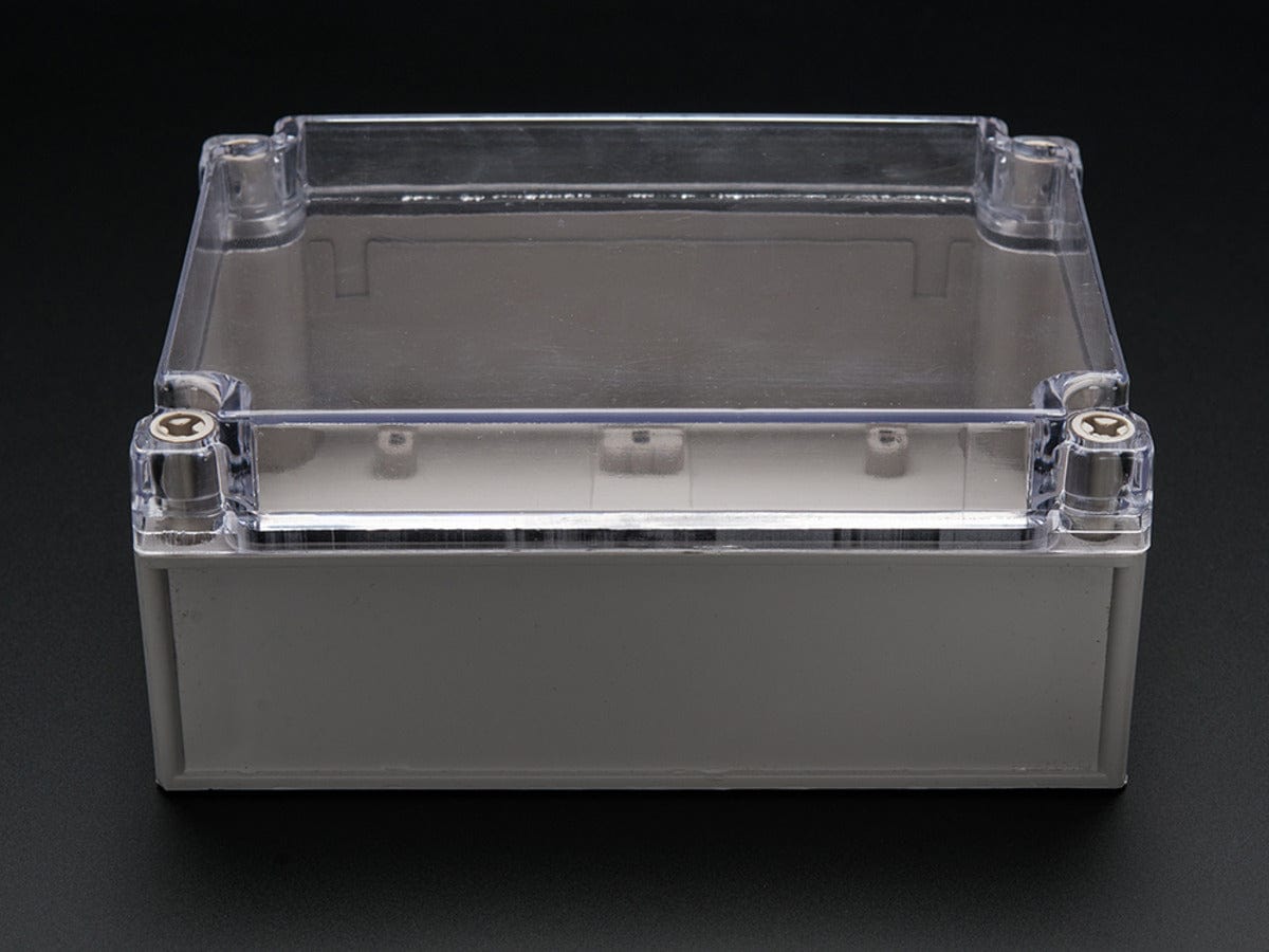 Large Plastic Project Enclosure - Weatherproof with Clear Top by The Pi Hut - The Pi Hut