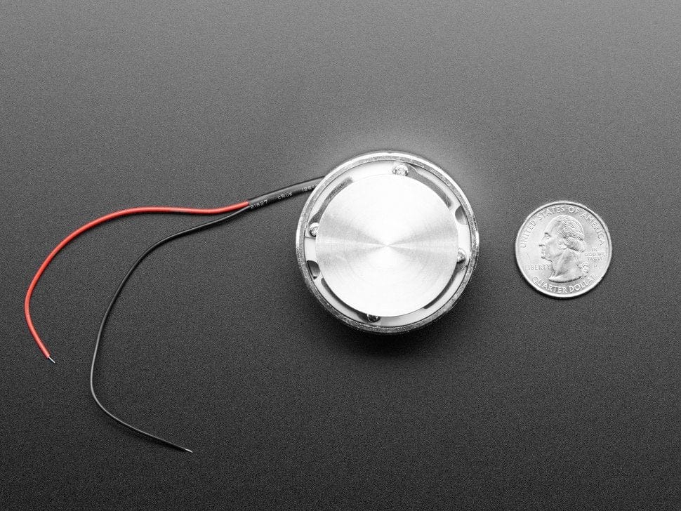 Large Surface Transducer with Wires - 4 Ohm 5 Watt by The Pi Hut - The Pi Hut