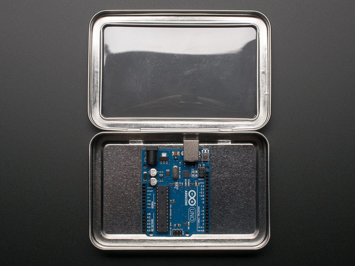 Large Tin With Clear Top Window by The Pi Hut - The Pi Hut