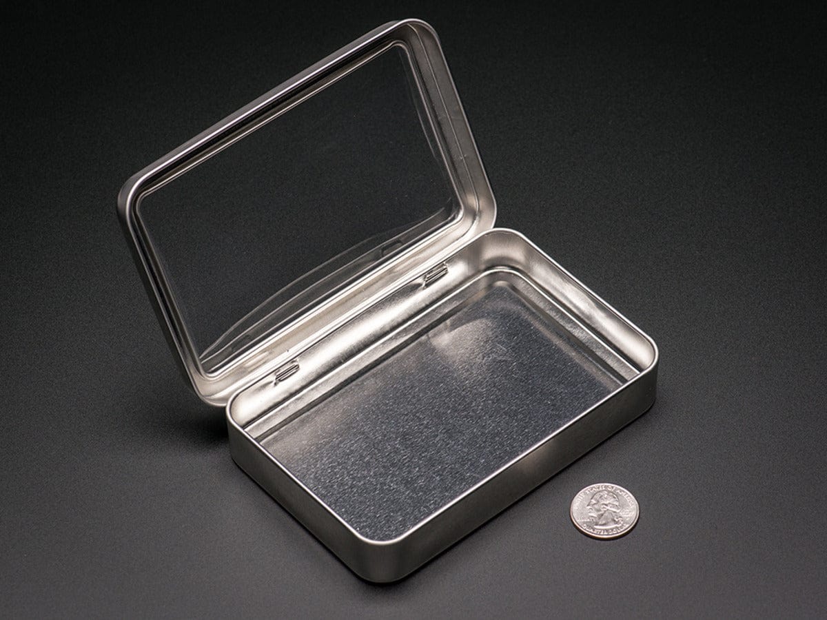 Large Tin With Clear Top Window by The Pi Hut - The Pi Hut