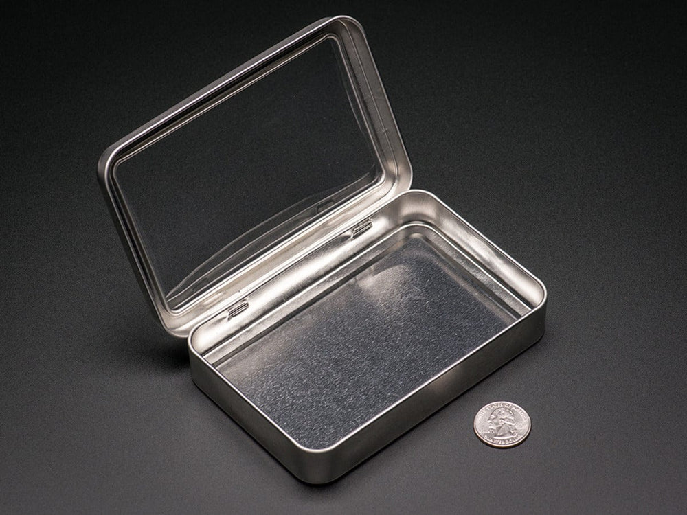 Large Tin With Clear Top Window by The Pi Hut - The Pi Hut