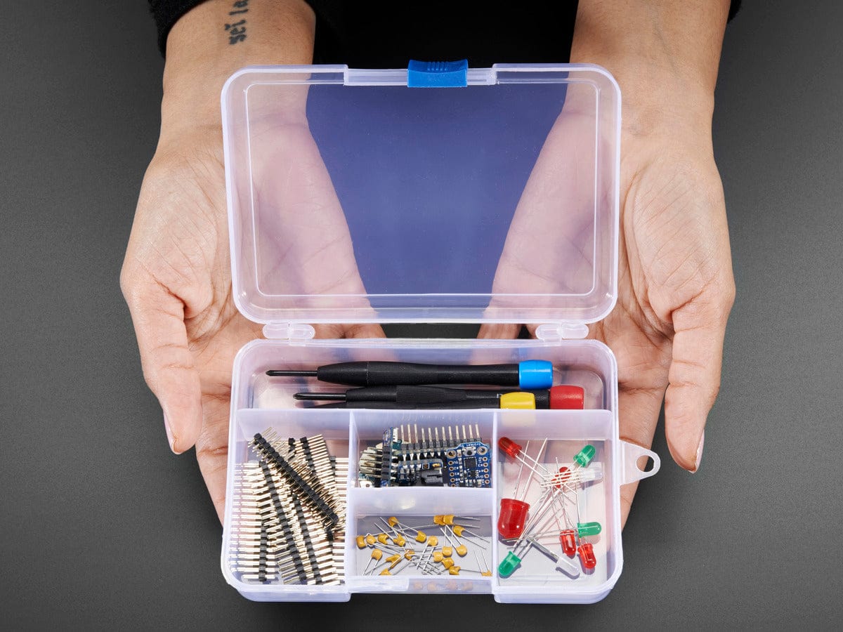 Latching 5-Compartment Storage Box by The Pi Hut - The Pi Hut