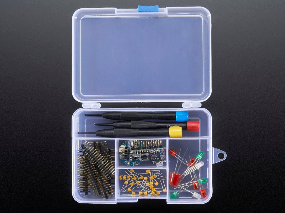Latching 5-Compartment Storage Box by The Pi Hut - The Pi Hut