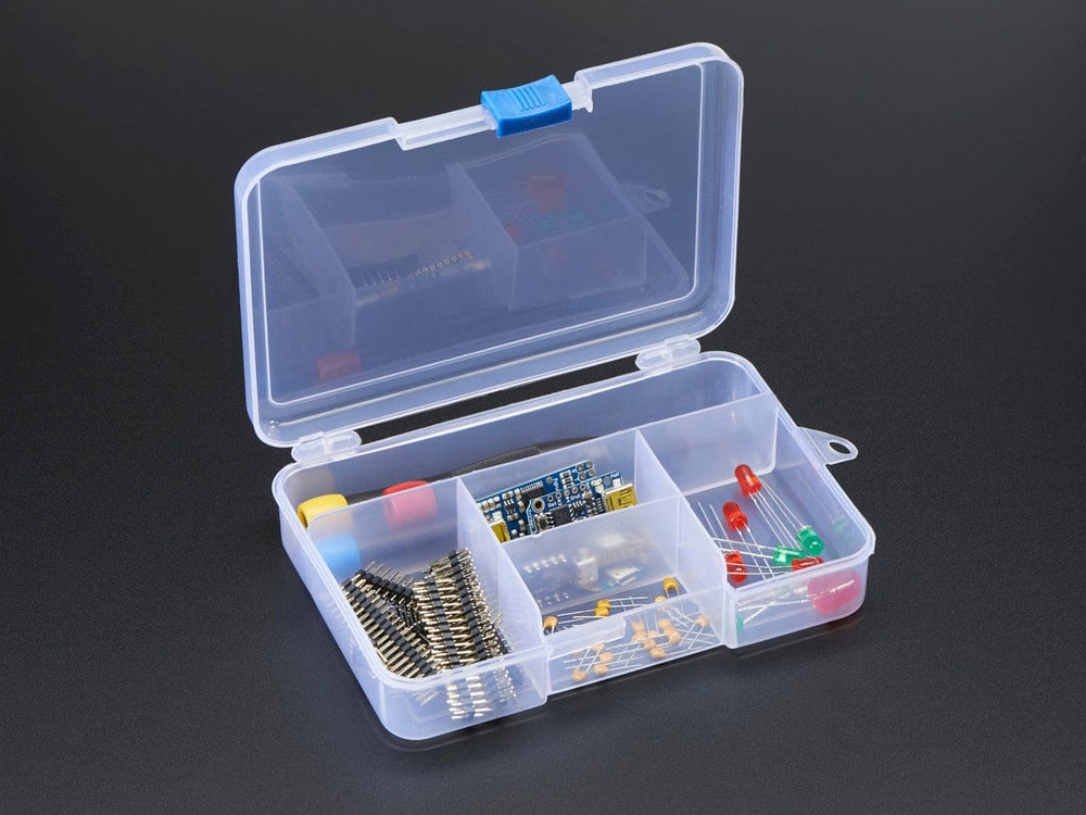 Latching 5-Compartment Storage Box by The Pi Hut - The Pi Hut
