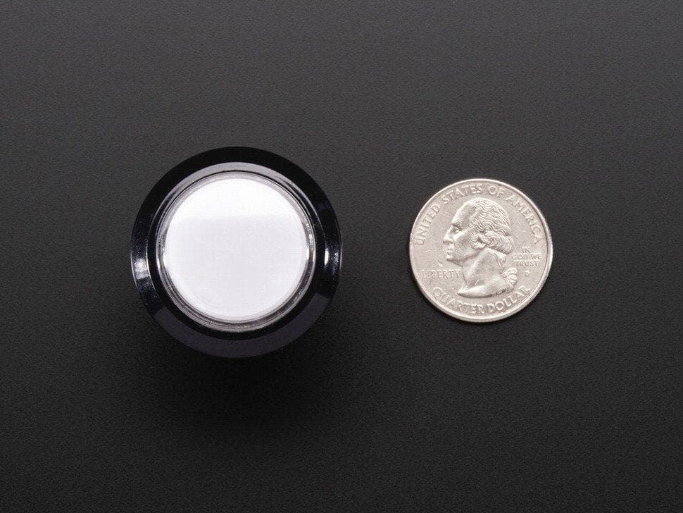 LED Illuminated Pushbutton - 30mm Round by The Pi Hut - The Pi Hut