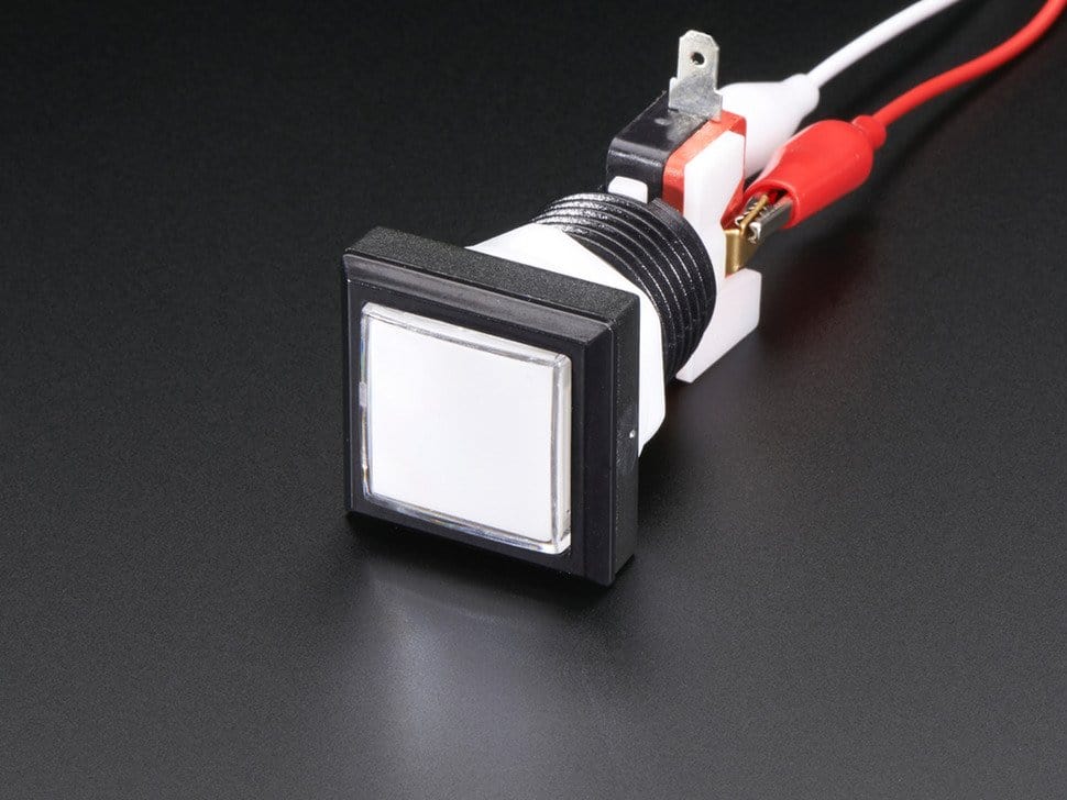 LED Illuminated Pushbutton - 30mm Square by The Pi Hut - The Pi Hut