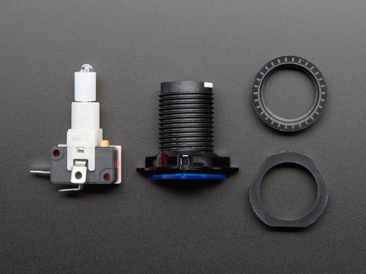 LED Illuminated Triangle Pushbutton A.K.A 1960s Sci-Fi Buttons (Blue) by The Pi Hut - The Pi Hut