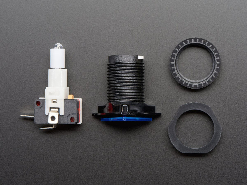 LED Illuminated Triangle Pushbutton A.K.A 1960s Sci-Fi Buttons (Blue) by The Pi Hut - The Pi Hut