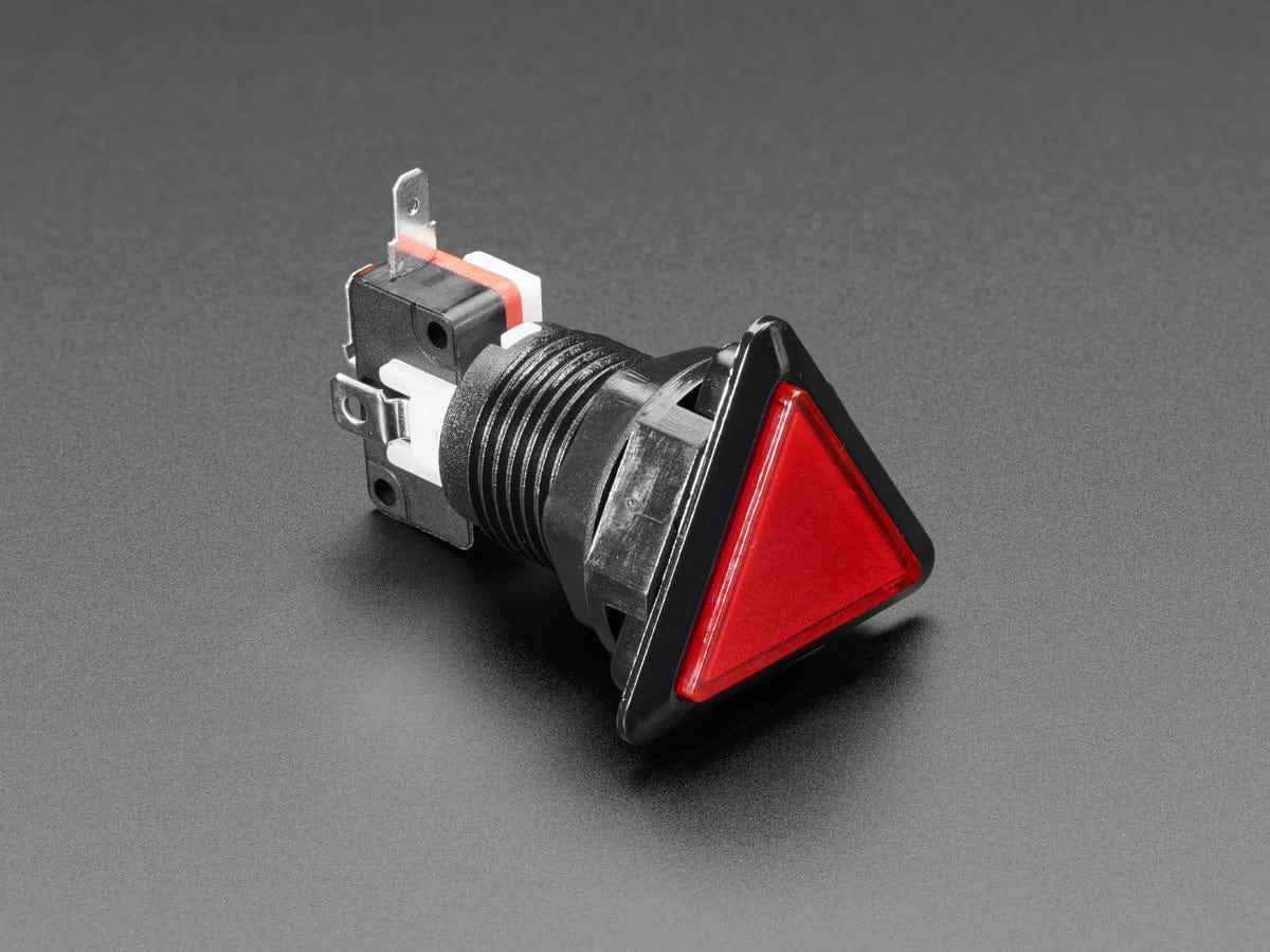LED Illuminated Triangle Pushbutton A.K.A 1960s Sci-Fi Buttons (Red) by The Pi Hut - The Pi Hut