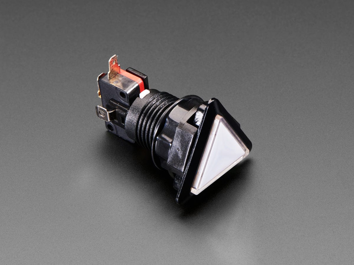 LED Illuminated Triangle Pushbutton A.K.A 1960s Sci-Fi Buttons (White) by The Pi Hut - The Pi Hut
