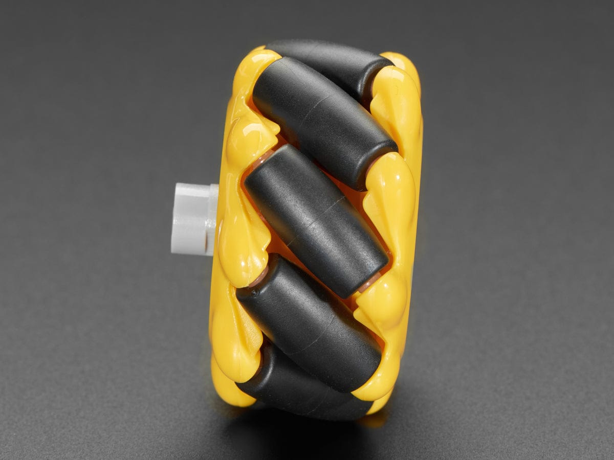 Left Mecanum Wheel - 48mm Diameter - TT Motor or Cross Axle by The Pi Hut - The Pi Hut