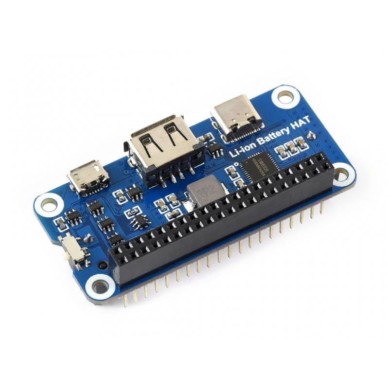 Li-ion Battery HAT for Raspberry Pi by Waveshare - The Pi Hut