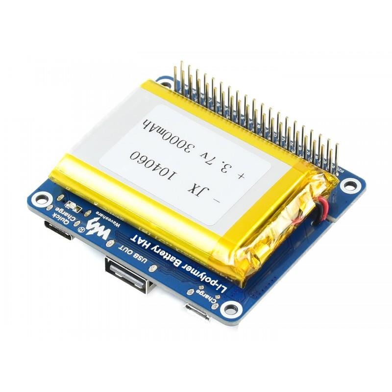 LiPo Battery HAT for Raspberry Pi by Waveshare - The Pi Hut