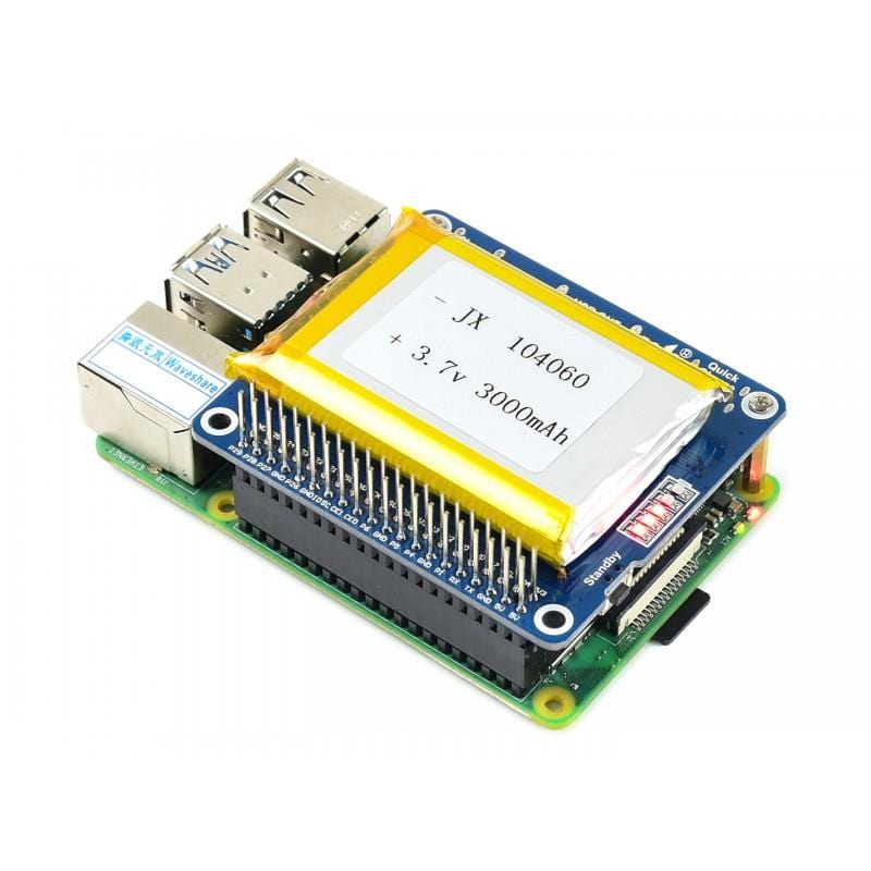 LiPo Battery HAT for Raspberry Pi by Waveshare - The Pi Hut