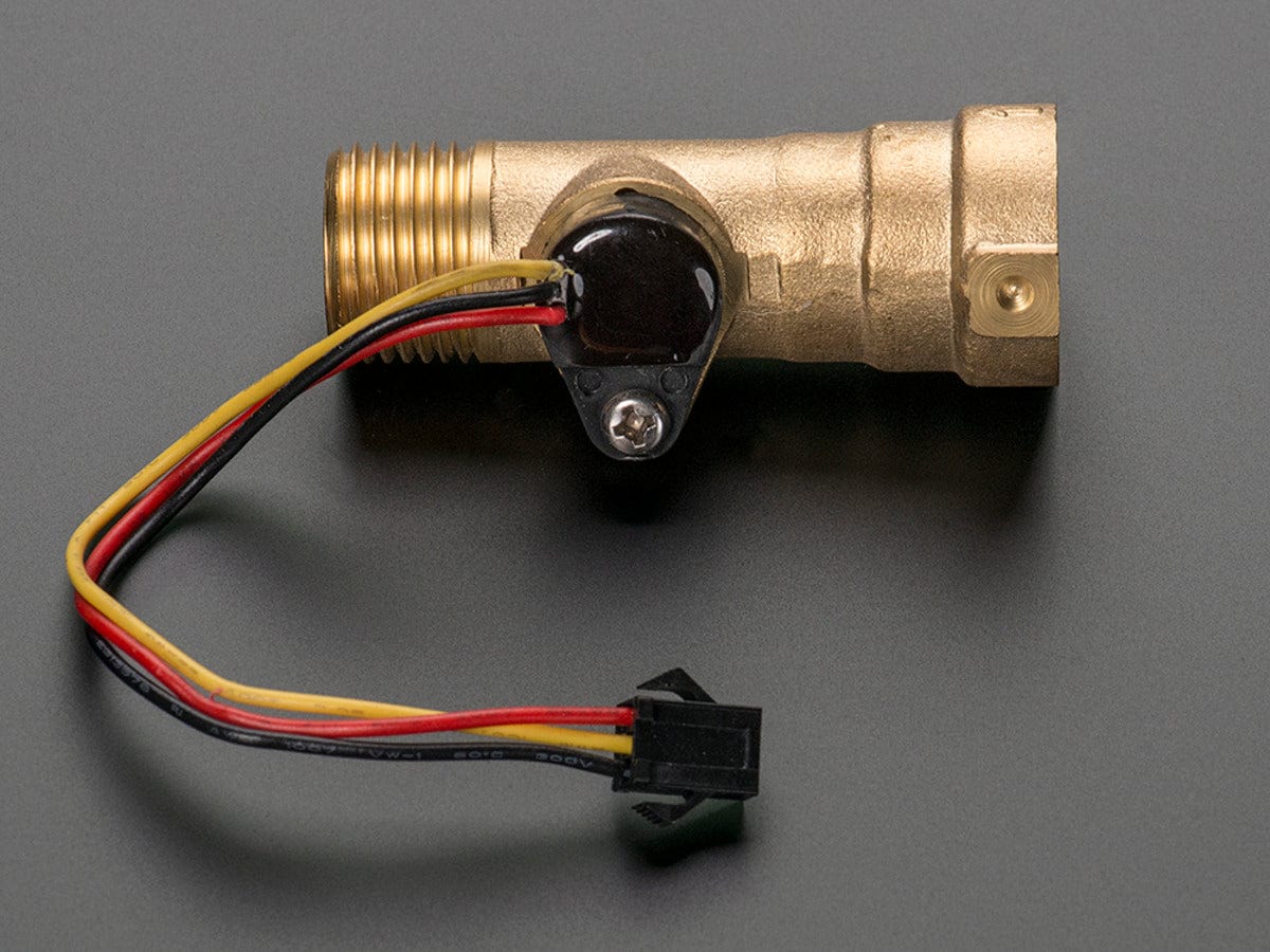 Liquid Flow Meter - Brass 1/2" Nominal Threaded - The Pi Hut