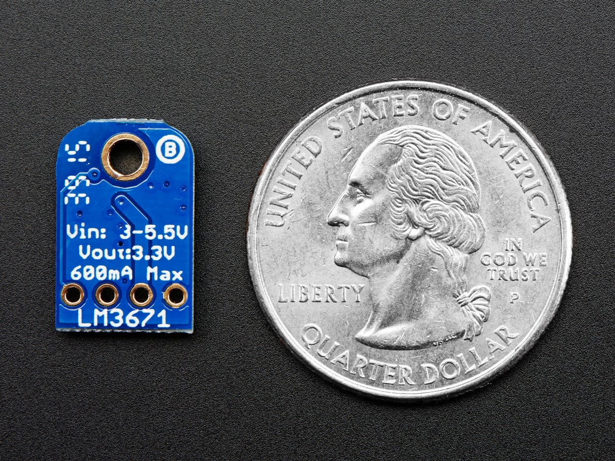 LM3671 3.3V Buck Converter Breakout - 3.3V Output 600mA Max by Adafruit - The Pi Hut
