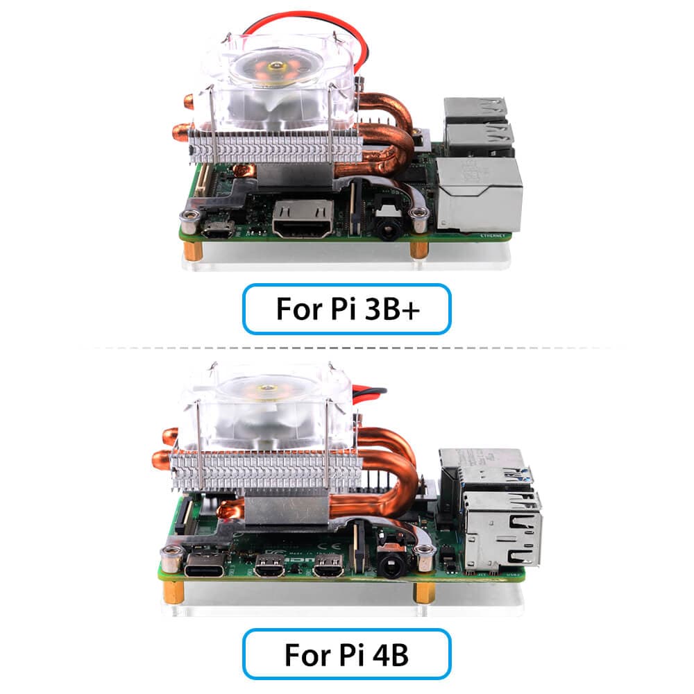 Low-Profile ICE Tower Raspberry Pi 4 Cooler by 52Pi - The Pi Hut