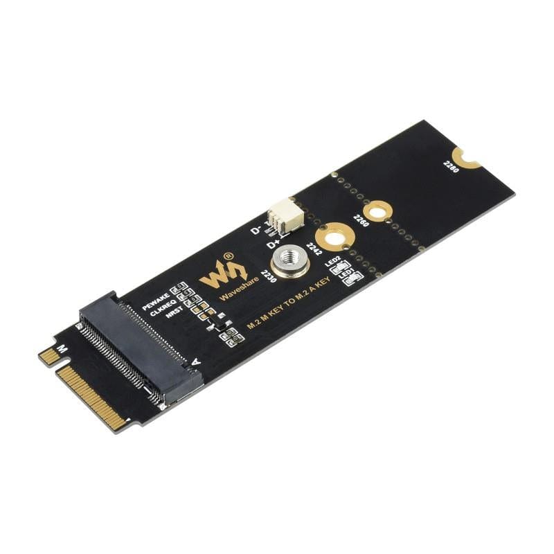 M.2 M-Key to A-Key Adapter (for PCIe Devices) by Waveshare - The Pi Hut