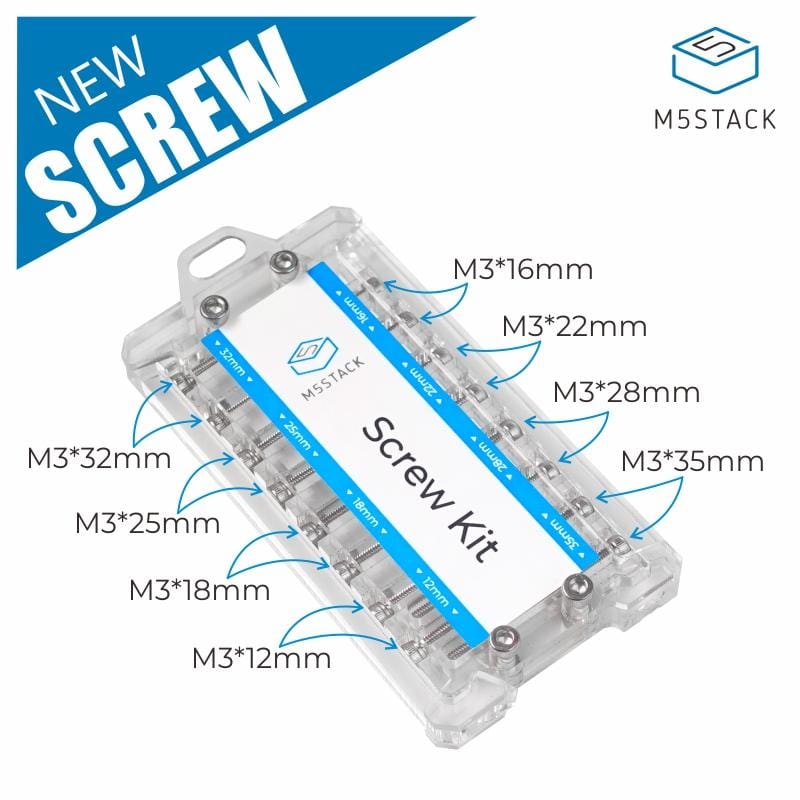 M5Stack M3 Screw Kit (16 Pieces) by M5Stack - The Pi Hut
