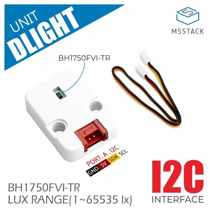 M5Stack Dlight Unit - Ambient Light Sensor (BH1750FVI-TR) by M5Stack - The Pi Hut