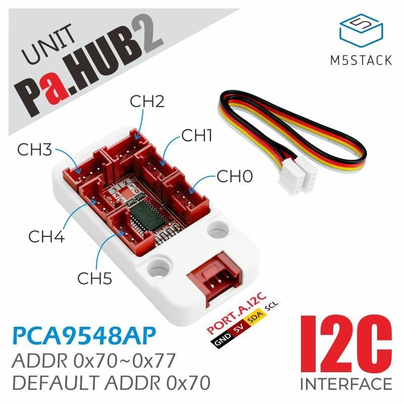 M5Stack I2C Hub 1 to 6 Expansion Unit (PCA9548APW) by M5Stack - The Pi Hut