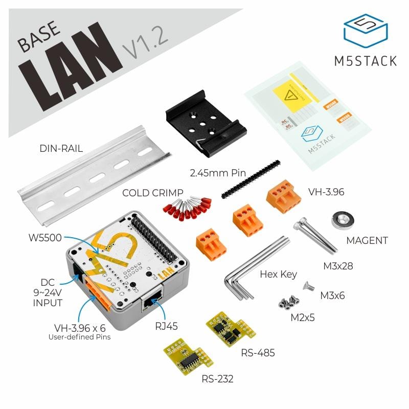 M5Stack LAN Module W5500 V1.2 by M5Stack - The Pi Hut