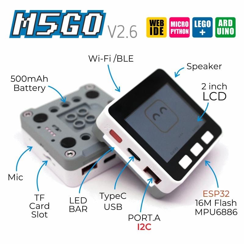 M5Stack M5GO IoT Starter Kit V2.6 - The Pi Hut