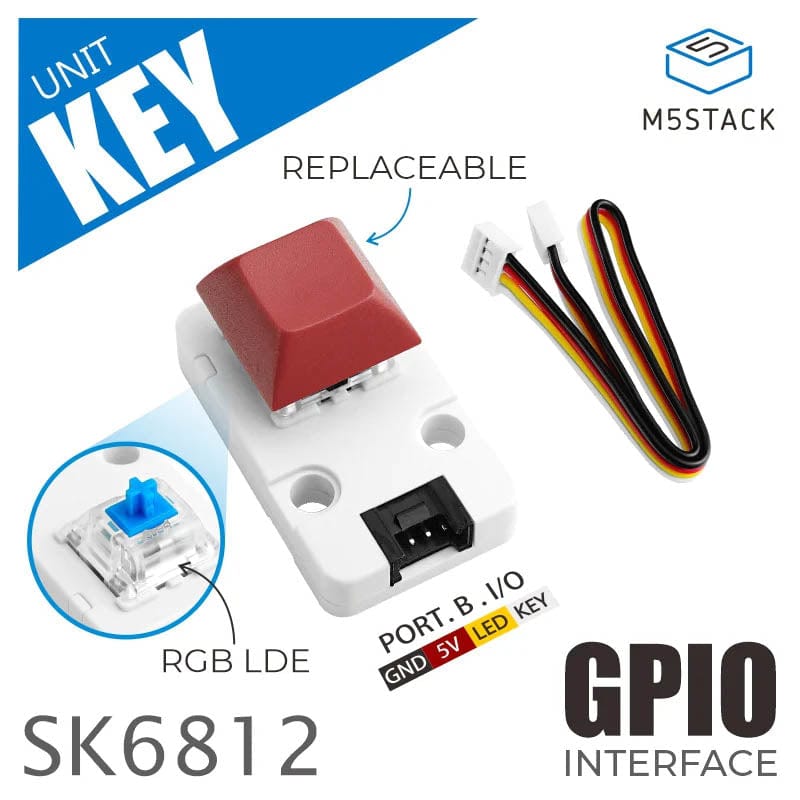 M5Stack Mechanical Key Button Unit by M5Stack - The Pi Hut