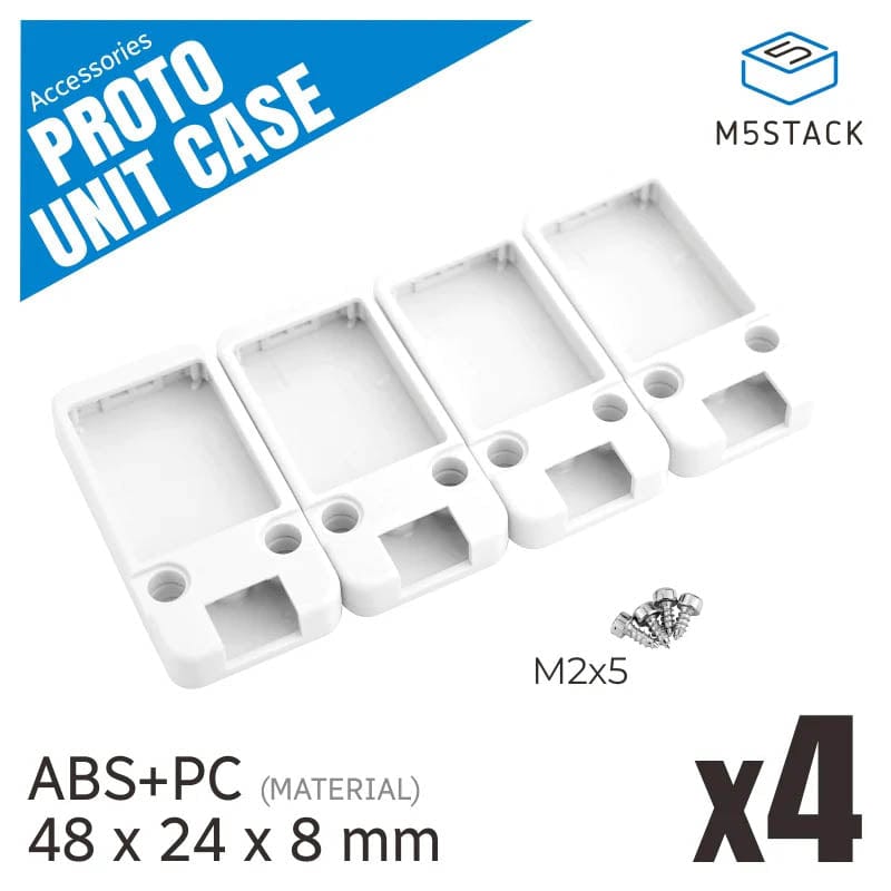 M5Stack Plastic Case for Proto Unit (4 pieces) by M5Stack - The Pi Hut