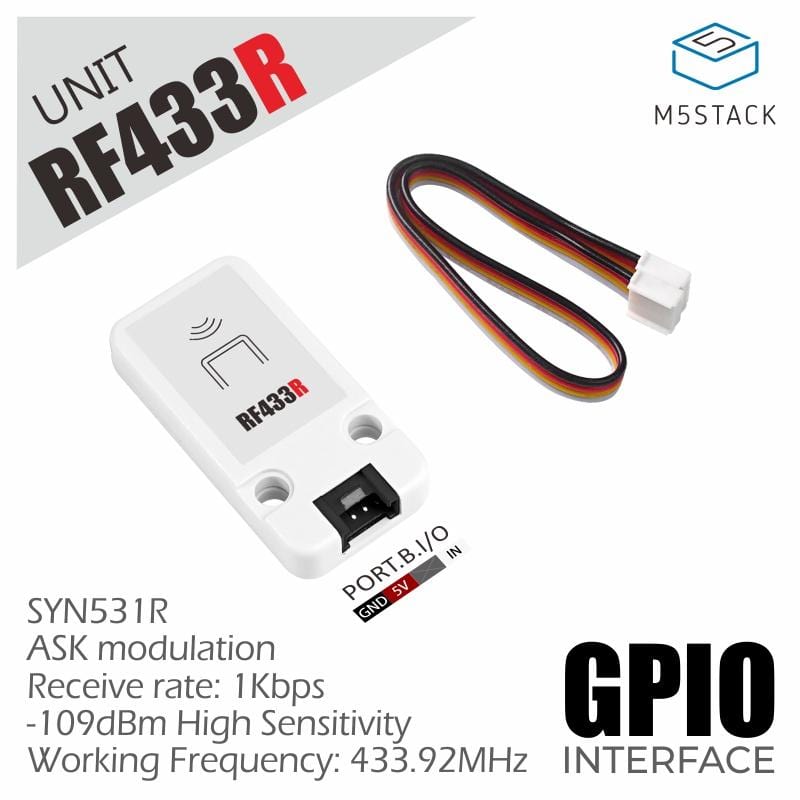 M5Stack RF UNIT 433MHz Receiver (SYN513R) by M5Stack - The Pi Hut