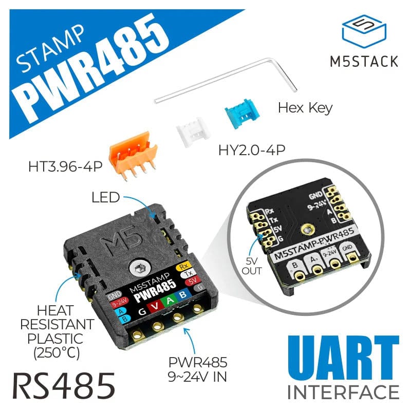 M5Stamp RS485 Module by M5Stack - The Pi Hut